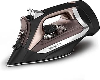Iron, Access Stainless Steel Soleplate Steam Iron with Retractable Cord, Powerful Steam Diffusion, Auto-off, Anti-Drip, 1725 Watts, Ironing, Black Clothes Iron, DW2459