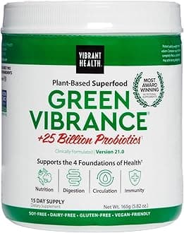 - Vibrant Health, Green Vibrance, Vegan Superfood Powder, 15 Servings