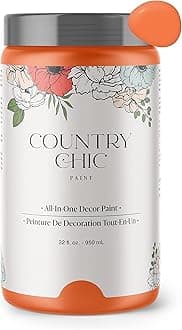 Country Chic Paint Chalk Style - for Furniture, Home Decor, Crafts - Eco-Friendly - All-in-One - No Wax Needed (Quart (32 oz), Persimmon)