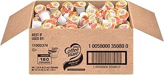 Nestle Coffee mate Coffee Creamer, Hazelnut, Liquid Creamer Singles, Box of 180 Singles