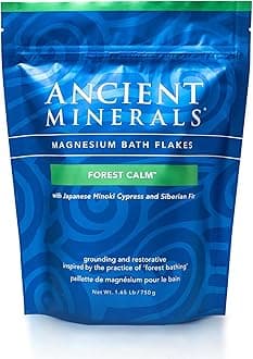 Magnesium Bath Flakes Forest Calm - Resealable Magnesium Bag of Zechstein Chloride Alternative to Epsom Bath Salt (1.65 lb)