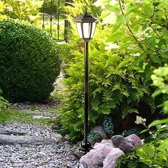 Large Outdoor Solar Lamp Post Lights - 1.1m Solar Powered Victorian LED Garden Lamp Post Durable Outdoor Lights Solar Powered Waterproof for Garden, Pathway, Driveway, Entrance