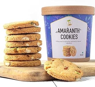 Healthy Lives® Amaranth Farali Biscuits Cookies for Fasting | Tasty, Healthy & Delicious Fast Cookies for Adults & Kids | Made with Jaggery, Butter Milk | No Added Sugar (100 Gram, Pack of 1)