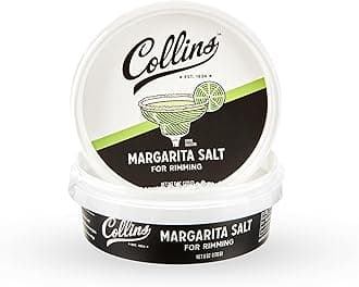 - Collins White Margarita Salt Rimmer for Cocktails, Rimming salt for Margarita glasses, Perfect for Tequila and Mezcal drinks, Rim salt for margarita and shot glasses, 6oz