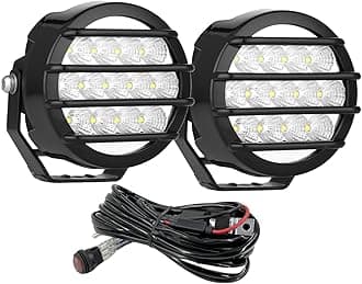 BIGLION.X 3.7 Inch 130W Off Road Lights White Round Offroad Fog Lights Super Bright 12800LM Driving Offroad Lights Bumper Fog Light Pods Waterproof 12/24V for Trucks 4x4 SUV ATV UTV Car