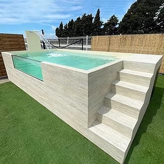 Residential Fiberglass Swimming Pool Outdoor Acrylic Frame Pool Customizable Modular Prefabricated Pool for Home and Garden House Backyard