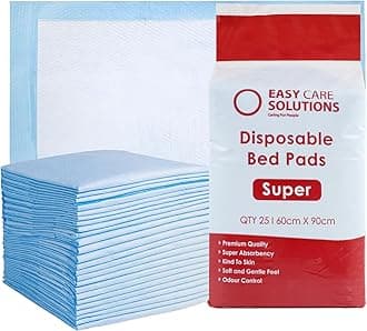 100 x Easy Care Solutions 60 x 90 cm Super | Premium Disposable Incontinence Bed Pads | High Absorbency Underpads, Bed Mats, Mattress Protectors, Incontinence Pads | 4 Packs of 25