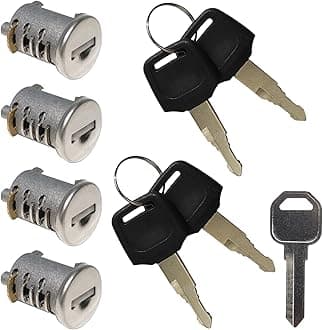 4 Pack Lock Cores for Yakima SKS Car Roof Rack System Components, Includes 4 Cylinders Cores, 4 Opening Keys and 1 Control Key (4 Pack)