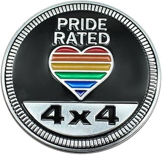 Pirate Badge Rated Car Emblem, 4 x 4 3D Metal Car Badge Decals Stickers Round Emblem Decals, Universal Exterior Decorations Accessories Emblems Badge for Jeep Wrangler Vehicles Truck SUV RV