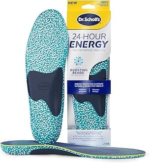 Dr. Scholl's® 24-Hour Energy Multipurpose Insoles, Returns Energy with Every Step, Relieves Foot Pressure & Tired Achy Feet, Memory Foam & Gel Insert, Men's Shoe Size 8-14, 1 Pair