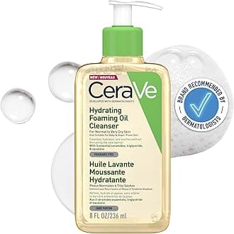 Hydrating Foaming Oil Cleanser for Normal to Very Dry Skin with Squalane, Triglyceride and 3 Essential Ceramides, For Face and Body