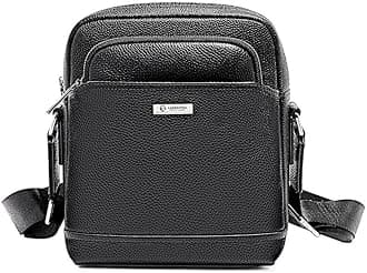 LAORENTOU Men Genuine Leather Shoulder Bag Business Messenger Bags Sling Bag