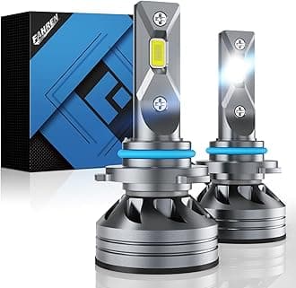 Upgraded 9012/HIR2 Light Bulb, 60000LM Super Bright 6500K, 7 Years Long Service Life with Cooling Fan, Real 1:1 Size 9012 Fog Tail Light Lenses, CANbus-Ready Plug and Play, IP68 Waterproof, Pack of 2