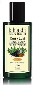 PreVeda® Khadi Black Seed & Curry Leaf Organic hair Oil with best herbal & natural oils 100 ml