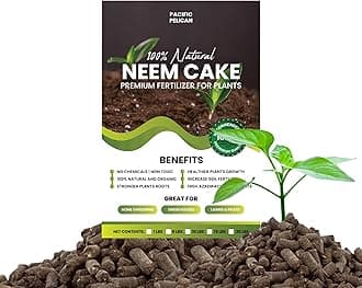 Neem Cake, Natural Fertilizer for Gardening and Soil Amendment (6 LBS)