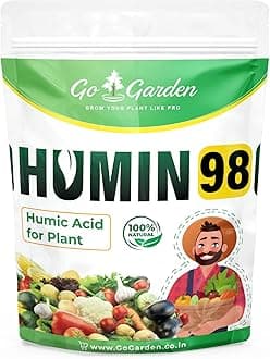 Go Garden Humic Acid 98% for Plants | Plant Fertilizer - 1800 Gram | Plant Growth Enhancer, Soil Conditioner, Improves Plant Root System