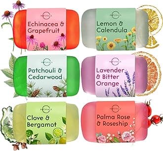 Bar Soap for Men & Women - Natural Soap, Bath Soap Bars, Bar Soap for Women - Natural Soap for Men, Natural Bar Soap, Soap Bars, Natural Soap Bar - Bars of Soap Vegan & Triple Milled - 6-Pcs Soap Bar