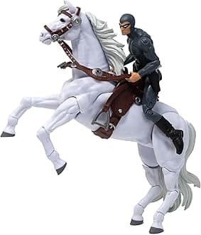 Boss Fight Studio Hero H.A.C.K.S. 21st Phantom and Hero Steed Action Figures, Highly Articulated Collectible Figurine with Accessories Including Pistols and Posable Horse with Saddle and Stand – 1:18