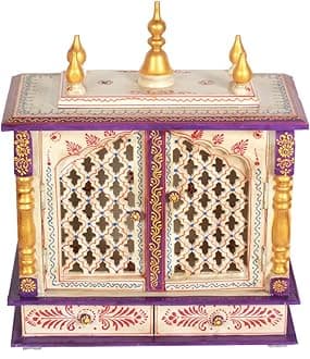 Rajasthani Ethnic Handcrafted Wooden Temple/Mandir/Pooja Ghar/Mandapam