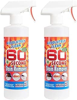 Amazing 60 Second Stain Remover - Commercial Strength - Powerful, Natural Enzymes Remove Food, Grease, Pet Stains & More - Non-Toxic/Eco Friendly - USA Made (16oz Spray Bottle 2-Pack -Save 25%)