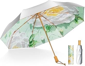 YoobureTravel Umbrella Portable Compact Umbrellas, Pocket Mini for Purse, Umbrellas for UV Sun & Rain Small for Backpack, Umbrella with Case Folding for Kids Women