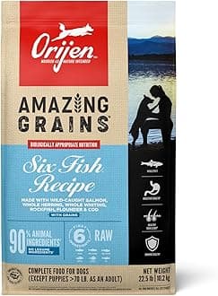 ORIJEN® Dry Dog Food, High Protein, Amazing Grains Six Fish Recipe 22.5LB