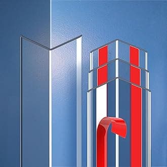 Clear Self-Adhesive Wall Corner Protectors-4 PCS of Corner Guards & Edge Protector for Baby，Furniture，Door，Tables，Cover Sharp Furniture，Easy to Install(3cmx100cm/1.18inx39.4in)