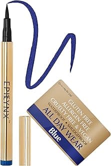 EPILYNX Vegan Gluten & Allergen Free Liquid Eyeliner Pencil | Long Lasting Waterproof Eyeliner with Precision Tip | 2ml | Blue By Dr. Liia