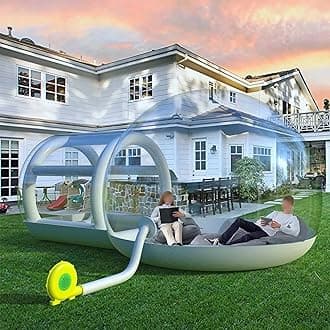 Inflatable Bubble Tent Camping Tent Commercial Grade Outdoor Clear Dome Camping Cabin Bubble Tent with Air Blower for DIY Outdoor Family Backyard Camping Stargazing