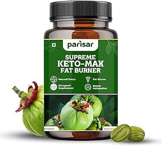 Parisar Pharma Keto Fat Burner for Men & Women - 1000MG Weight Loss Supplement with Garcinia Cambogia, Green Coffee Beans & Green Tea Extract | Metabolism Booster, Supports Fat Burning | 60 Tablets