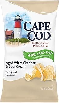 Less Fat White Cheddar & Sour Cream Chips, 7.5 Oz Bag