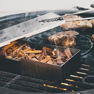 Fire & Flavor Premium All Natural Wood Chip Bundle for Smokers - Wood Chips for Smoking - Smoker Wood Chips - Smoker Accessories Gifts for Men and Women - 3 1.37 Lb Bags - Apple, Mesquite, Hickory