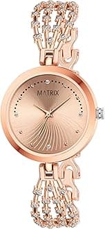 Daisy Collection | Stone Studded Dial with Designer Stone Studded Bracelet Chain Analog Watch for Women & Girls