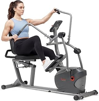 Recumbent Exercise Bike for Home Use, Full-Body Stationary Bike Trainer, Indoor Cycling Machine Plus Adjustable Seat & Bulit-in Pulse Sensors, Free SunnyFit App Connection