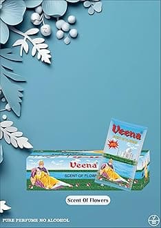 Veena SCENT OF FLOWERS PACK OF 25 POUCH FLORAL Original Pure Long-Lasting Attar By Noman 100% Alcohol Free Best for Men And Women