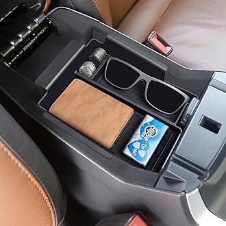 TOPINSTALL New Center Console Organizer Compatible with Ford Explorer 2012 2013 2014 2015 2016 2017 2018 2019 Accessories, Armrest Box Big Compartment Secondary Storage Tray ABS Black Material