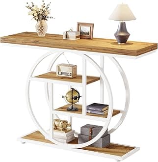 Tribesigns Console Table, Sofa Back, Entrance Table, Storage Shelf, Display Shelf, Approx. W 41.3 x D 11.8 x H 31.5 inches (105 x 30 x 80 cm)