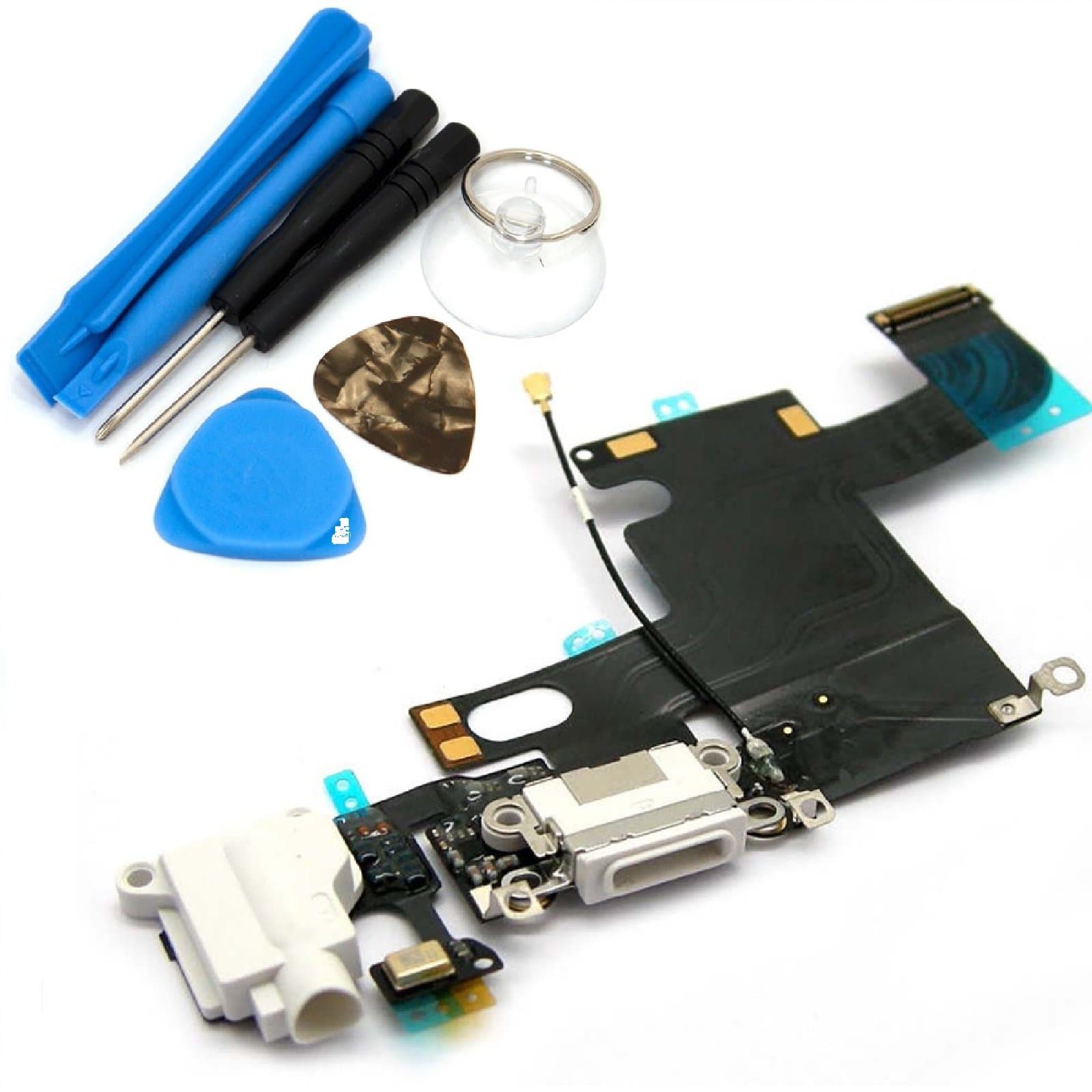 White Replacement Dock Connector Charging Port For iPhone 6 With Free Tool Kit