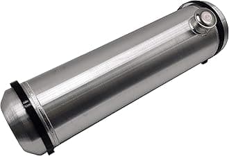 JSD 6.25 Gallons 8" x 30" Aluminum Round Spun Gas Tank / Fuel Cell Tank End Fill 3/8" NPT Outlet