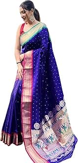 Women's Kanjivaram Banarasi Saree Silk Sari Pure Golden Zari with Blouse Piece