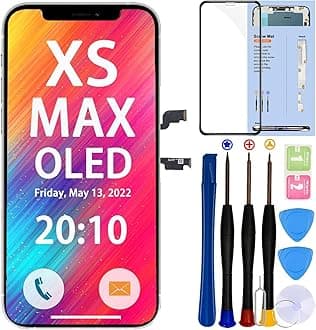 iPhone Xs MAX OLED Screen Replacement, 6.5" 3D Touch Screen Display Not LCD Digitizer with Repair Tool Kit Tempered Glass Waterproof Adhesive for A1921, A210, A2102, A2103, A2104