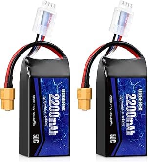 Sponsored Ad - URGENEX 3S Lipo Battery 2200mAh 11.1V 50C High Discharge Rate Shorty Pack RC Battery with XT60 Plug Fit for RC Airplane Quadcopter Helicopter FPV Dron and RC Car Truck Boat