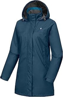 Little Donkey Andy Women’s Waterproof Rain Jacket Lightweight Outdoor Windbreaker Rain Coat Shell for Hiking, Travel