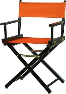 18-Inch, Black Frame/Tangerine Canvas : Casual Home Black Frame Canvas Director Chair, 18", Tangerine
