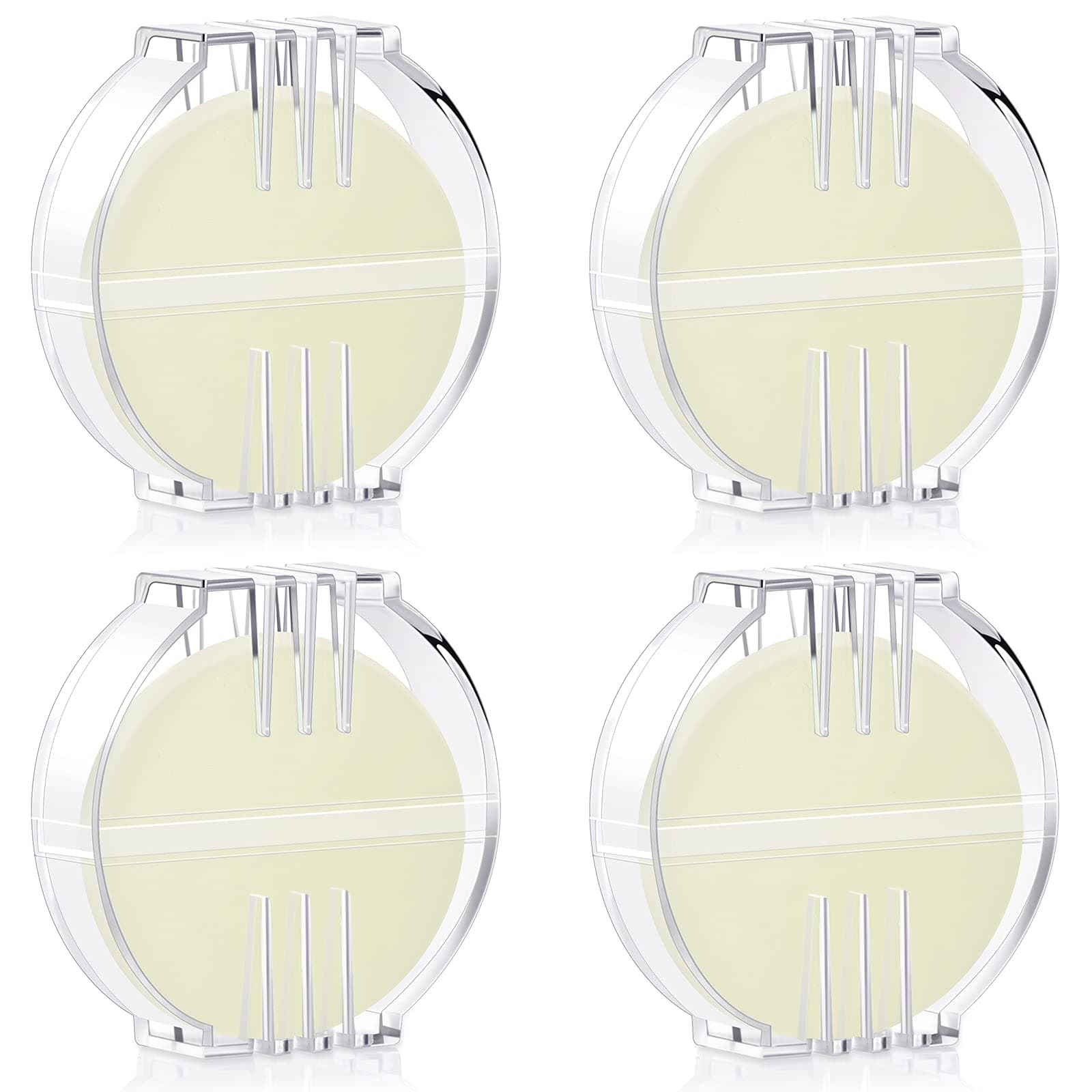 Maitys 4 Pcs Thread Wax Thread Conditioner Beeswax for Hand Sewing Embroidery Beeswax Floss Conditioner for Quilting Sewing Strengthening Line Embroidery Wax (Colorless,Clear Case)