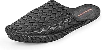 Royal KhwaabMen's Leather Pull-On Kolhapuri Chappal Brown