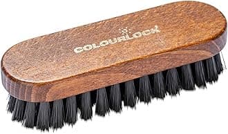 Textile and leather brush, small, in brown for the gentle cleaning of smooth leather, suede, imitation leather and textiles