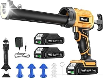 Yellow caulking gun 2 battery
