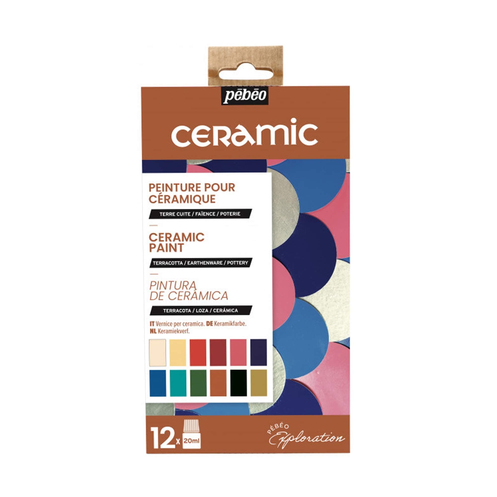 Pebeo Ceramic Explorer Set, 12X20ML, Assorted