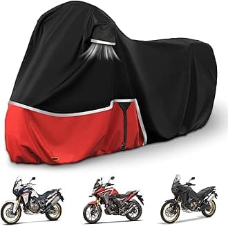 sportuli Waterproof Motorcycle Cover Replace for Honda Adventure Model, 420D Oxford Cloth Honda Africa Twin and NC750X/CB500X Motorcycle Cover for Snow Rain Dust Protection